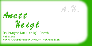 anett weigl business card